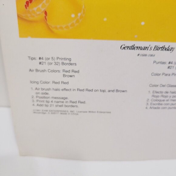 Vtg Wilton Cake Decorating Kit Happy Birthday Tie Suitcase Man Dad Topper - Picture 2 of 5